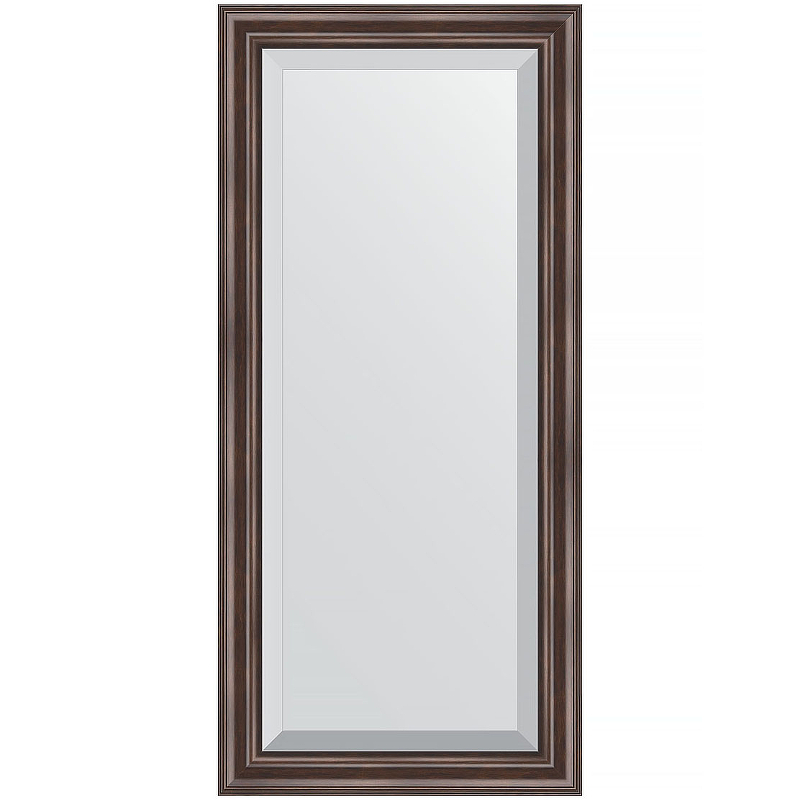 Зеркало Evoform Exclusive 111х51 BY 1144 с фацетом в багетной раме - Палисандр 62 мм