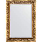 Зеркало Evoform Exclusive 109х79 BY 3474 с фацетом в багетной раме - Вензель бронзовый 101 мм