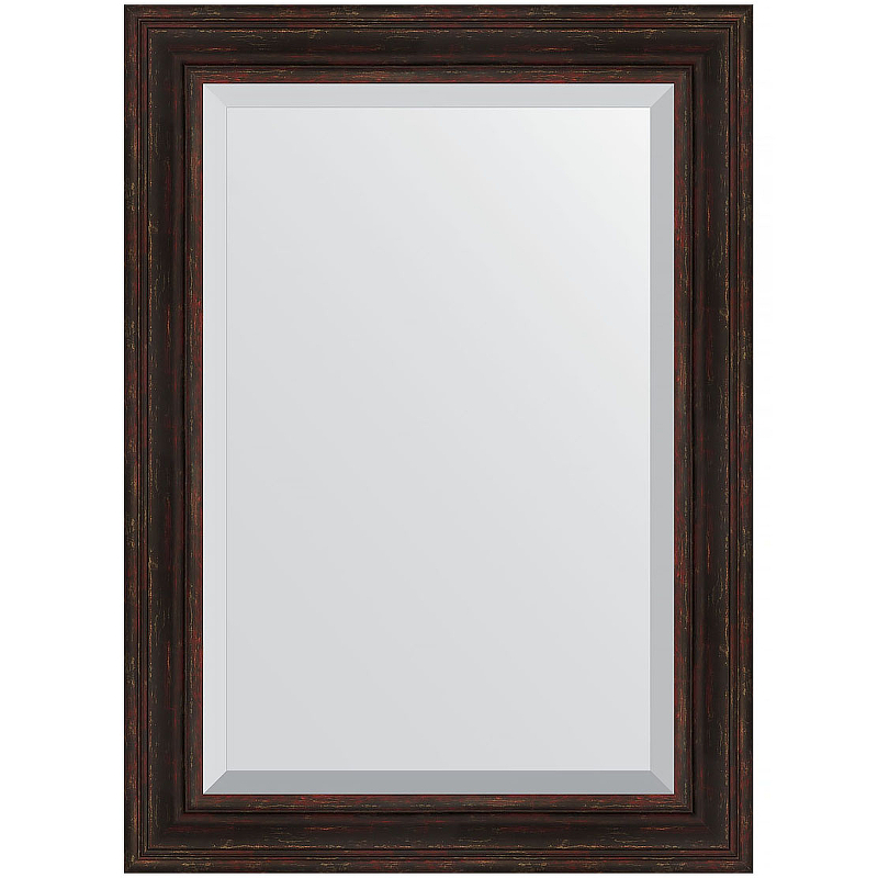 Зеркало Evoform Exclusive 109х79 BY 3473 с фацетом в багетной раме - Темный прованс 99 мм