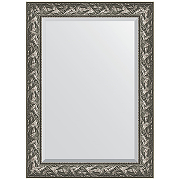 Зеркало Evoform Exclusive 109х79 BY 3468 с фацетом в багетной раме - Византия серебро 99 мм