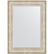 Зеркало Evoform Exclusive 110х80 BY 3478 с фацетом в багетной раме - Виньетка серебро 109 мм