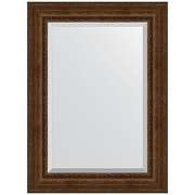 Зеркало Evoform Exclusive 112х82 BY 3481 с фацетом в багетной раме - Состаренная бронза с орнаментом 120 мм