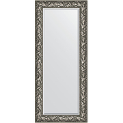 Зеркало Evoform Exclusive 149х64 BY 3546 с фацетом в багетной раме - Византия серебро 99 мм