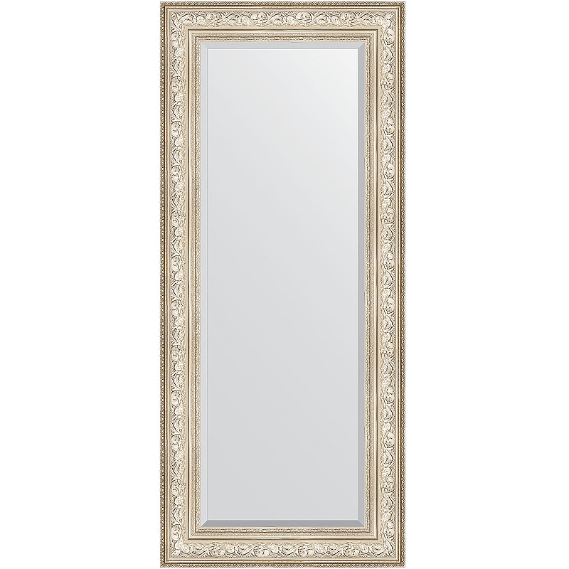 Зеркало Evoform Exclusive 150х65 BY 3556 с фацетом в багетной раме - Виньетка серебро 109 мм зеркало в багетной раме виньетка серебро 109 мм 60x80 см