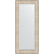 Зеркало Evoform Exclusive 160х70 BY 3582 с фацетом в багетной раме - Виньетка серебро 109 мм
