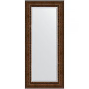 Зеркало Evoform Exclusive 162х72 BY 3585 с фацетом в багетной раме - Состаренная бронза с орнаментом 120 мм
