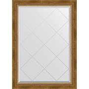Зеркало Evoform Exclusive-G 101х73 BY 4176 с гравировкой в багетной раме - Состаренная бронза с плетением 70 мм