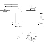 Душевая система Abber Daheim AF8219G Золото матовое-2