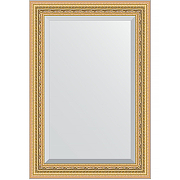 Зеркало Evoform Exclusive 95х65 BY 1274 с фацетом в багетной раме - Сусальное золото 80 мм