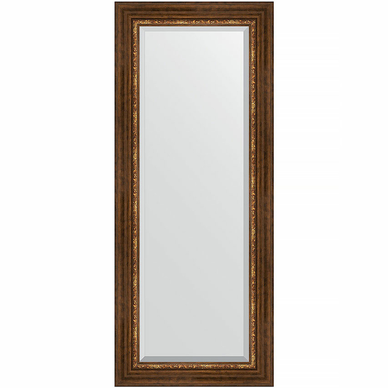 Зеркало Evoform Exclusive 136х56 BY 3517 с фацетом в багетной раме - Римская бронза 88 мм зеркало с гравировкой в багетной раме римская бронза 88 мм 76x131 см