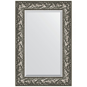 Зеркало Evoform Exclusive 89х59 BY 3416 с фацетом в багетной раме - Византия серебро 99 мм