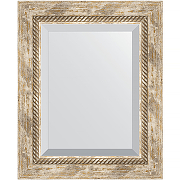 Зеркало Evoform Exclusive 53х43 BY 3355 с фацетом в багетной раме - Прованс с плетением 70 мм
