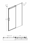 Душевая дверь Ambassador Benefit 120 19021101HX профиль Хром стекло прозрачное-4