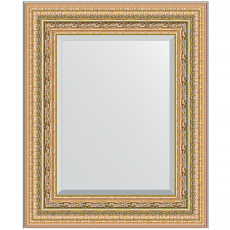 Зеркало Evoform Exclusive 55х45 BY 1366 с фацетом в багетной раме - Сусальное золото 80 мм зеркало с фацетом в багетной раме сусальное золото 80 мм 115 х 175 см evoform
