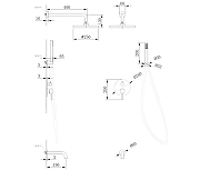 Душевая система Abber Wasser Kreis AF8117B Черная матовая-2