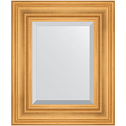 Зеркало Evoform Exclusive 59х49 BY 3366 с фацетом в багетной раме - Травленое золото 99 мм