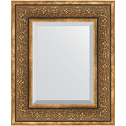 Зеркало Evoform Exclusive 59х49 BY 3370 с фацетом в багетной раме - Вензель бронзовый 101 мм