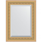 Зеркало Evoform Exclusive 75х55 BY 1224 с фацетом в багетной раме - Сусальное золото 80 мм
