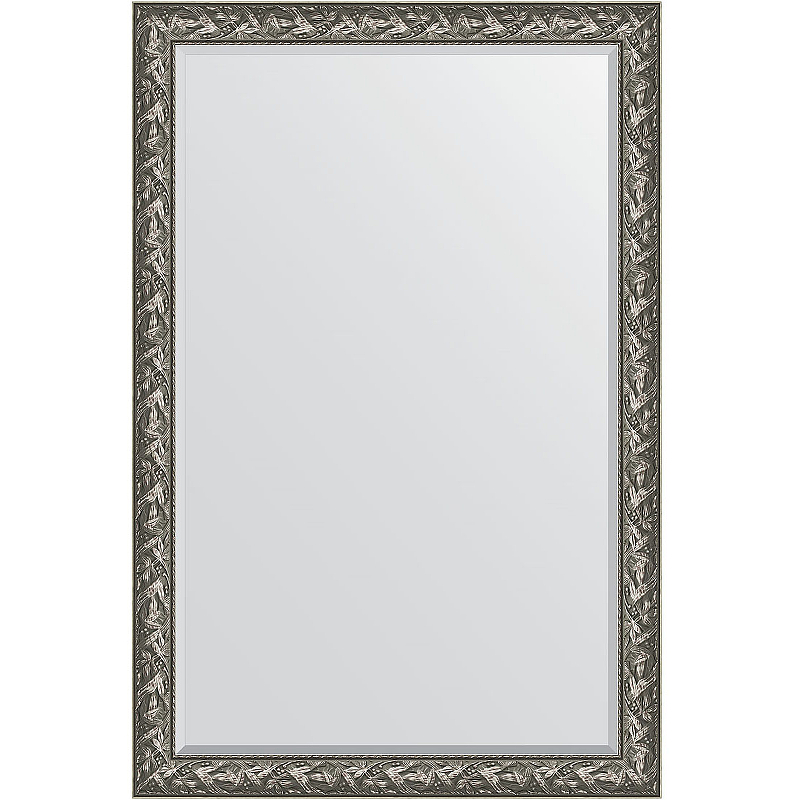 Зеркало Evoform Exclusive 179х119 BY 3624 с фацетом в багетной раме - Византия серебро 99 мм зеркало с фацетом в багетной раме византия серебро 99 мм 59 х 79 см evoform