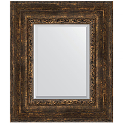 Зеркало Evoform Exclusive 62х52 BY 3378 с фацетом в багетной раме - Состаренное дерево с орнаментом 120 мм