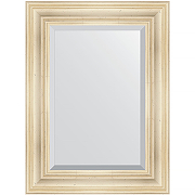 Зеркало Evoform Exclusive 79х59 BY 3393 с фацетом в багетной раме - Травленое серебро 99 мм