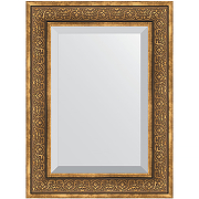 Зеркало Evoform Exclusive 79х59 BY 3396 с фацетом в багетной раме - Вензель бронзовый 101 мм