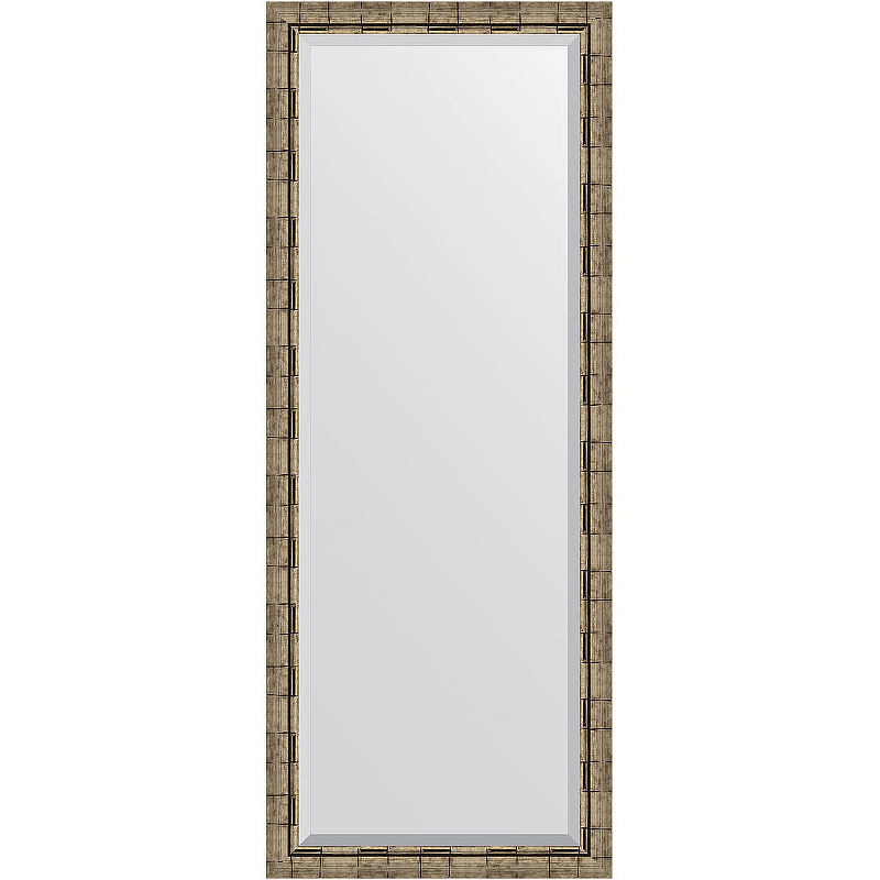 Зеркало Evoform Exclusive Floor 198х78 BY 6107 с фацетом в багетной раме - Серебряный бамбук 73 мм 23119