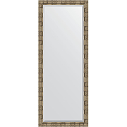 Зеркало Evoform Exclusive Floor 198х78 BY 6107 с фацетом в багетной раме - Серебряный бамбук 73 мм