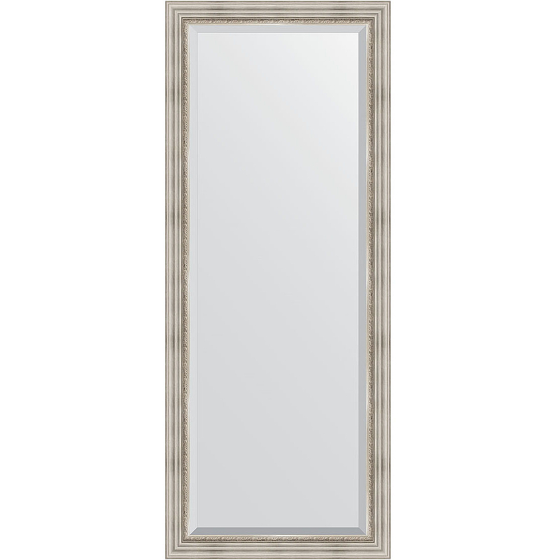 Зеркало Evoform Exclusive Floor 201х81 BY 6118 с фацетом в багетной раме - Римское серебро 88 мм зеркало evoform exclusive 136х56 by 1257 с фацетом в багетной раме римское серебро 88 мм