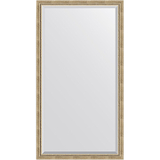 Зеркало Evoform Exclusive Floor 198х108 BY 6142 с фацетом в багетной раме - Состаренное серебро с плетением 70 мм