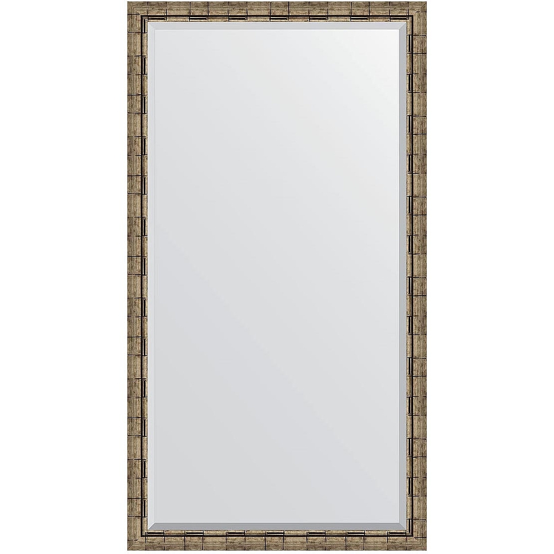 Зеркало Evoform Exclusive Floor 198х108 BY 6147 с фацетом в багетной раме - Серебряный бамбук 73 мм