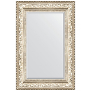 Зеркало Evoform Exclusive 90х60 BY 3426 с фацетом в багетной раме - Виньетка серебро 109 мм