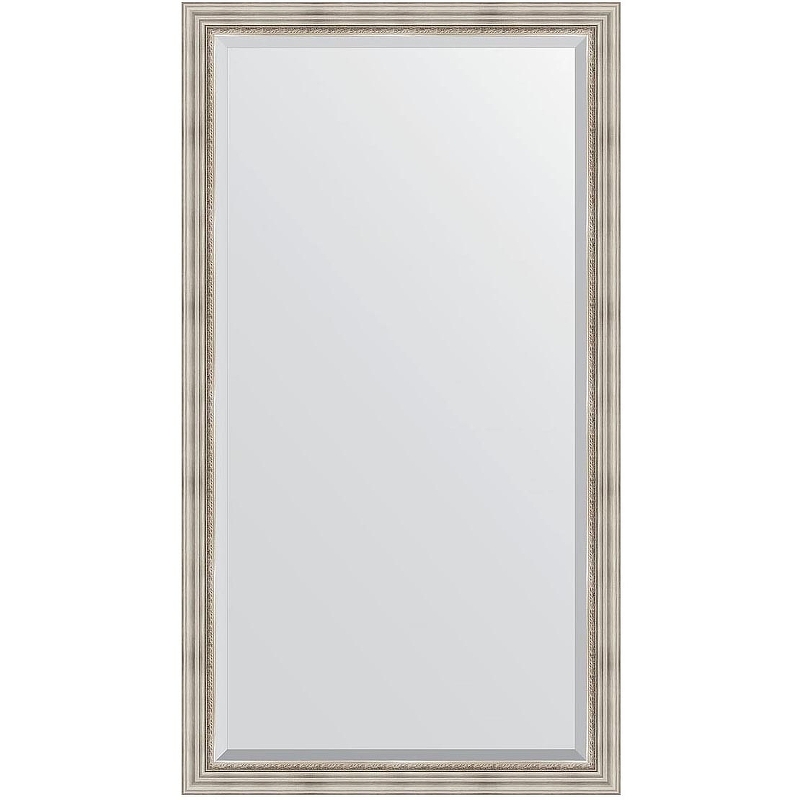 Зеркало Evoform Exclusive Floor 201х111 BY 6158 с фацетом в багетной раме - Римское серебро 88 мм зеркало напольное с фацетом в багетной раме evoform римское серебро 88 мм 111x201 см
