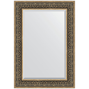 Зеркало Evoform Exclusive 99х69 BY 3449 с фацетом в багетной раме - Вензель серебряный 101 мм