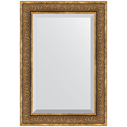Зеркало Evoform Exclusive 99х69 BY 3448 с фацетом в багетной раме - Вензель бронзовый 101 мм