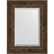 Зеркало Evoform Exclusive 82х62 BY 3404 с фацетом в багетной раме - Состаренное дерево с орнаментом 120 мм