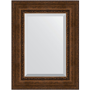 Зеркало Evoform Exclusive 82х62 BY 3403 с фацетом в багетной раме - Состаренная бронза с орнаментом 120 мм