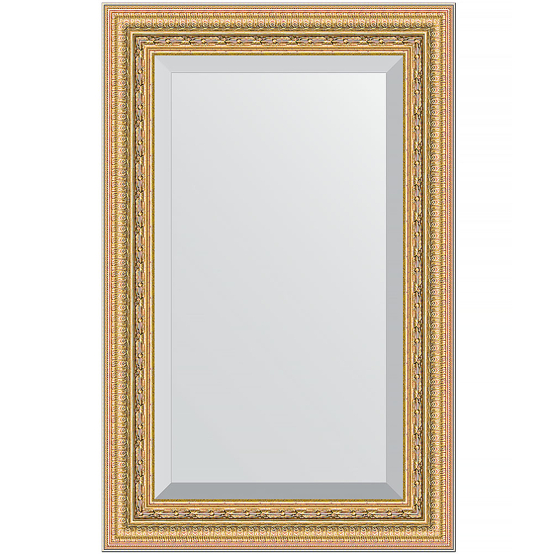 Зеркало Evoform Exclusive 85х55 BY 1234 с фацетом в багетной раме - Сусальное золото 80 мм зеркало с фацетом в багетной раме сусальное золото 80 мм 115 х 175 см evoform