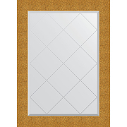 Зеркало Evoform Exclusive-G 104х76 BY 4194 с гравировкой в багетной раме - Чеканка золотая 90 мм