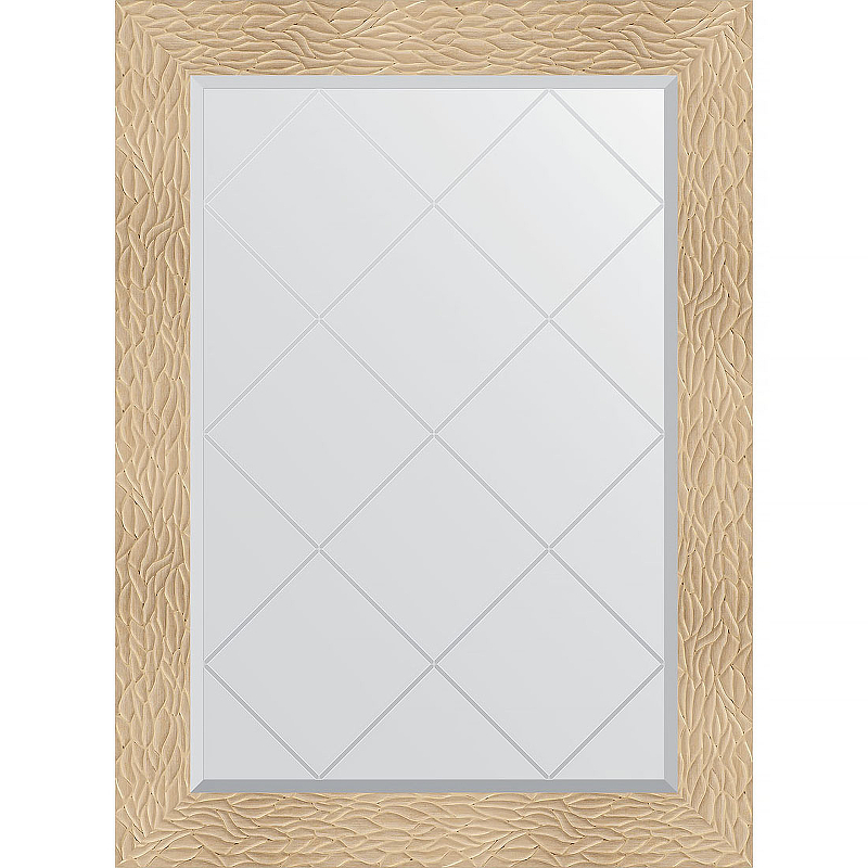Зеркало Evoform Exclusive-G 104х76 BY 4193 с гравировкой в багетной раме - Золотые дюны 90 мм
