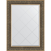 Зеркало Evoform Exclusive-G 106х79 BY 4207 с гравировкой в багетной раме - Вензель серебряный 101 мм