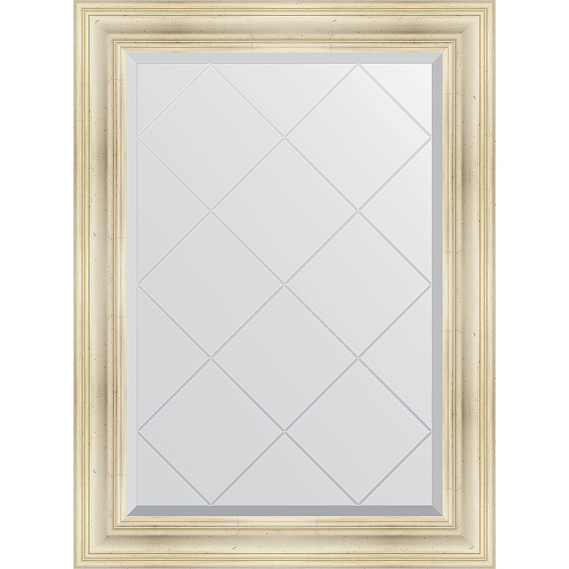 Зеркало Evoform Exclusive-G 106х79 BY 4203 с гравировкой в багетной раме - Травленое серебро 99 мм