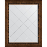 Зеркало Evoform Exclusive-G 127х102 BY 4386 с гравировкой в багетной раме - Состаренная бронза с орнаментом 120 мм