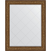 Зеркало Evoform Exclusive-G 125х100 BY 4384 с гравировкой в багетной раме - Виньетка состаренная бронза 109 мм
