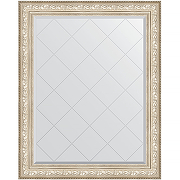 Зеркало Evoform Exclusive-G 125х100 BY 4383 с гравировкой в багетной раме - Виньетка серебро 109 мм