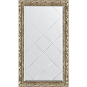 Зеркало Evoform Exclusive-G 130х75 BY 4229 с гравировкой в багетной раме - Виньетка античное серебро 85 мм