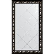 Зеркало Evoform Exclusive-G 129х75 BY 4225 с гравировкой в багетной раме - Черный ардеко 81 мм