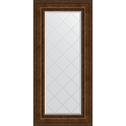Зеркало Evoform Exclusive-G 132х62 BY 4085 с гравировкой в багетной раме - Состаренная бронза с орнаментом 120 мм