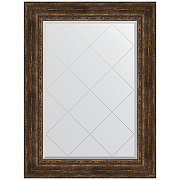 Зеркало Evoform Exclusive-G 110х82 BY 4215 с гравировкой в багетной раме - Состаренное дерево с орнаментом 120 мм