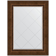 Зеркало Evoform Exclusive-G 110х82 BY 4214 с гравировкой в багетной раме - Состаренная бронза с орнаментом 120 мм